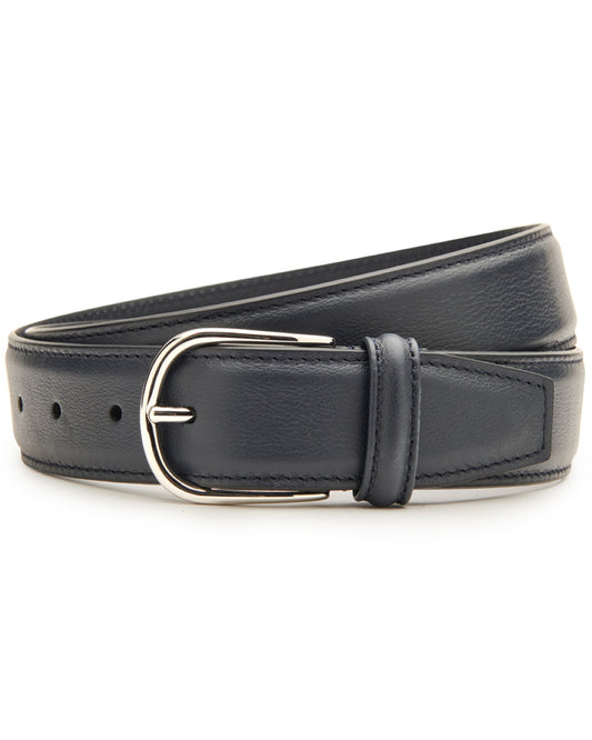 Anderson's Nappa Calf Leather Riem Blue – productfoto 1