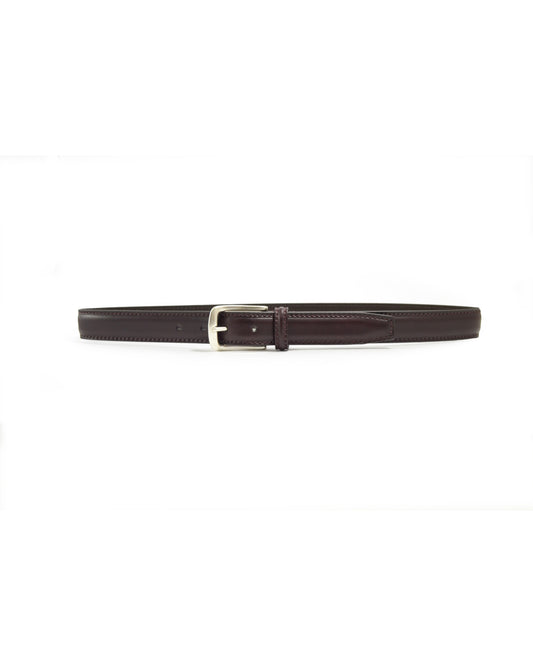Anderson's Narrow Engraved Thick Stitch Riem Burgundy – productfoto 1