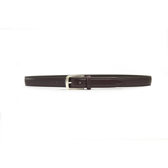 Anderson's Narrow Engraved Thick Stitch Riem Burgundy – productfoto 2