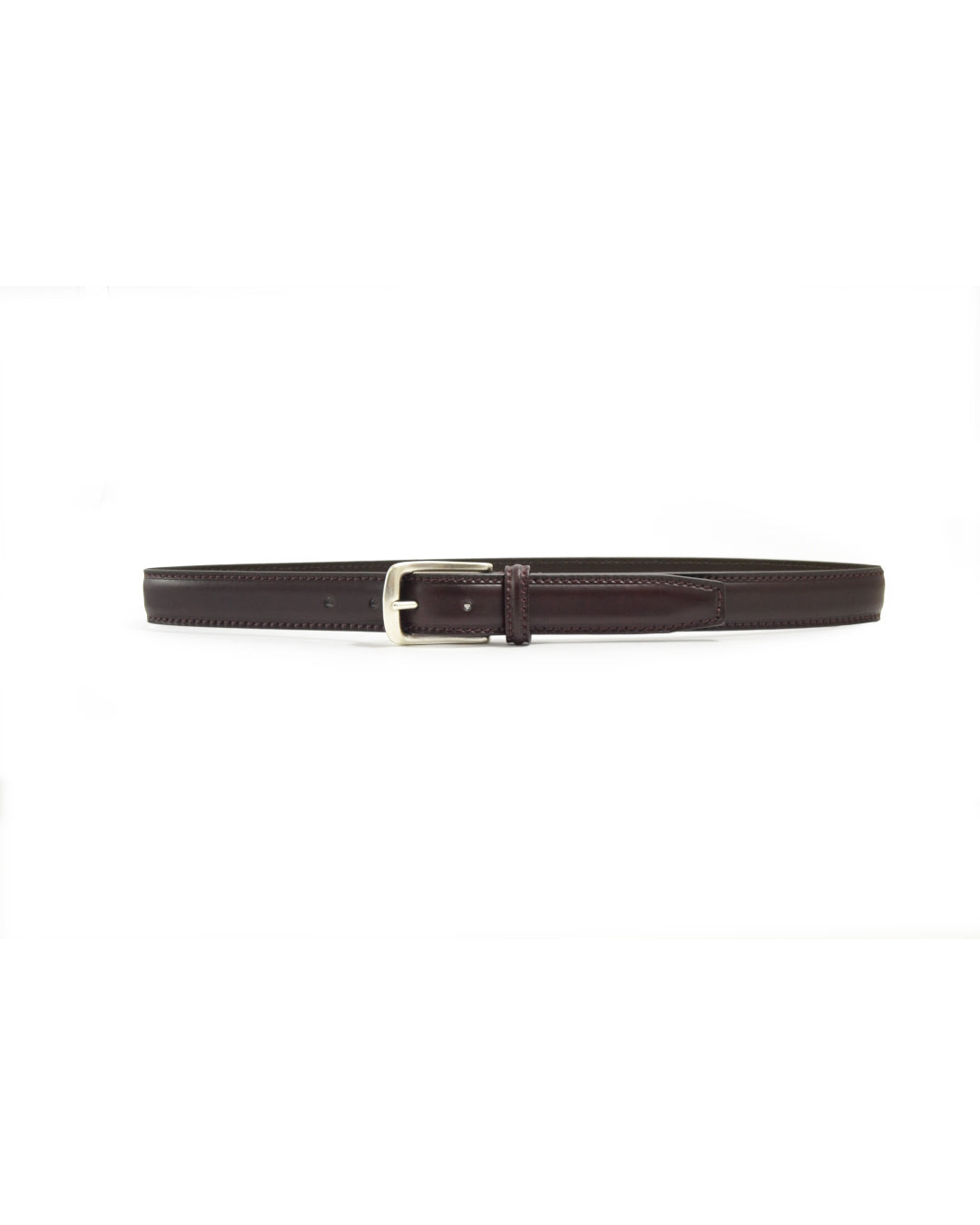 Anderson's Narrow Engraved Thick Stitch Riem Burgundy – productfoto 2
