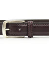 Anderson's Narrow Engraved Thick Stitch Riem Burgundy – productfoto 4