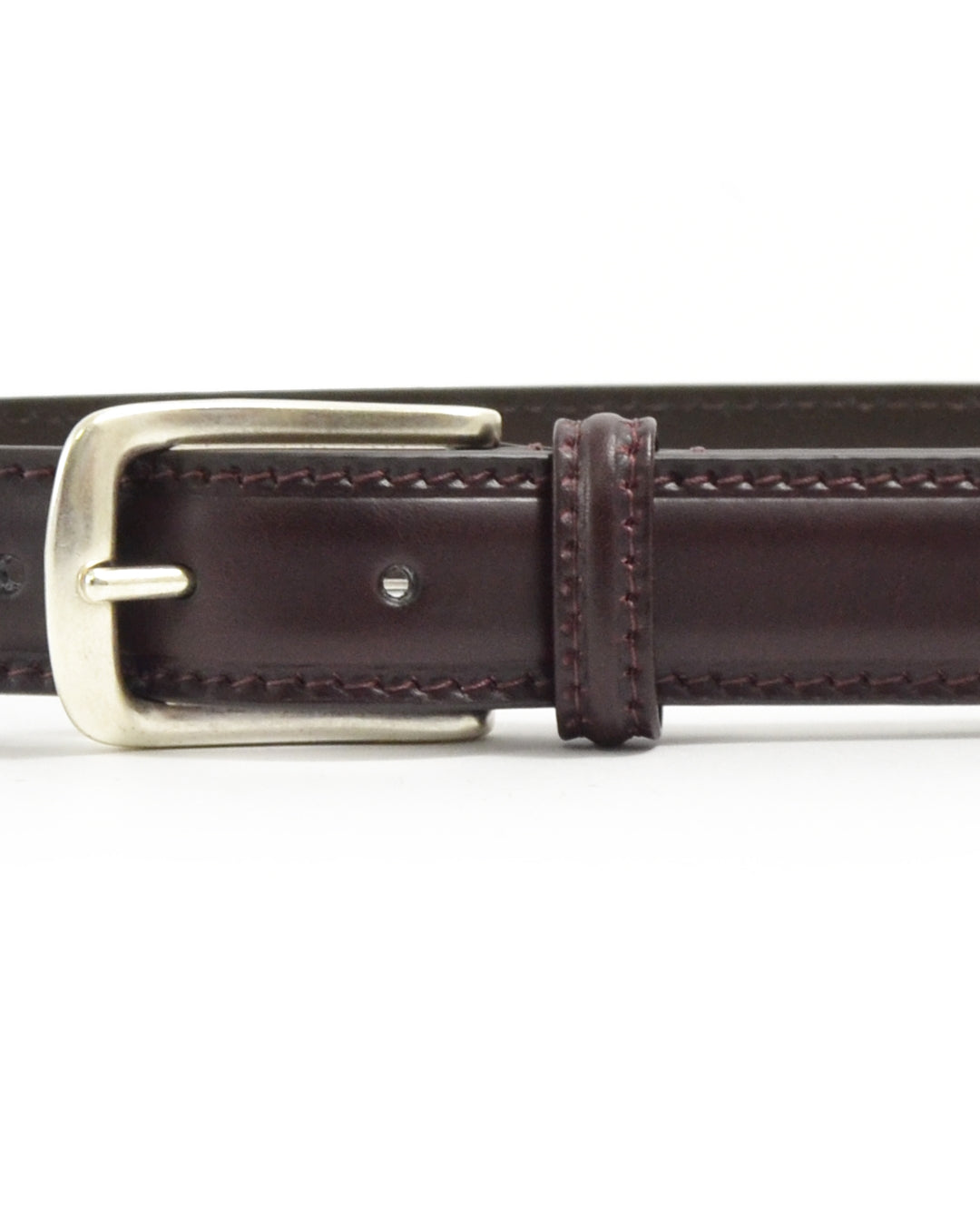 Anderson's Narrow Engraved Thick Stitch Riem Burgundy – productfoto 4