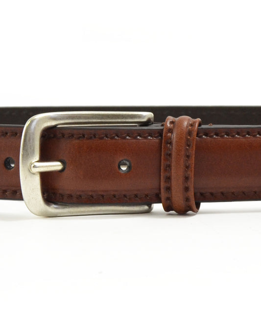 Anderson's Narrow Engraved Thick Stitch Riem Cognac – productfoto 2