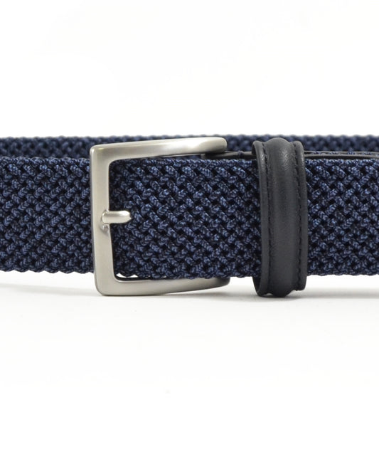 Anderson's Speckled Elastic Woven Riem Blue – productfoto 2