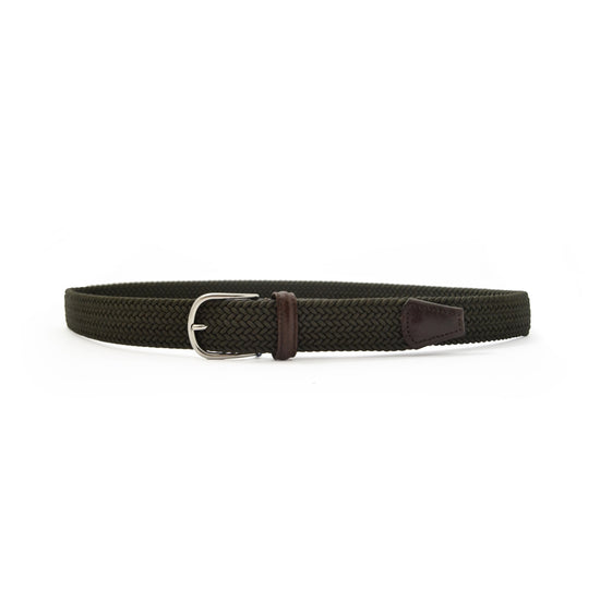 Anderson's Tubular Woven Stretch Riem Army Green – productfoto 1