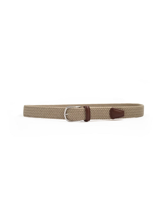 Anderson's Tubular Woven Stretch Riem Beige – productfoto 1