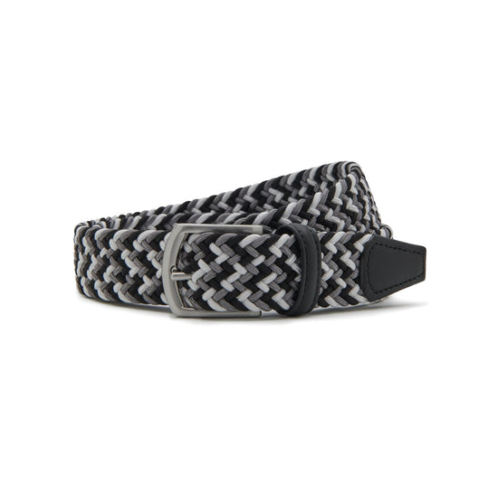 Anderson's Tubular Woven Stretch Riem Black White Grey – productfoto 1