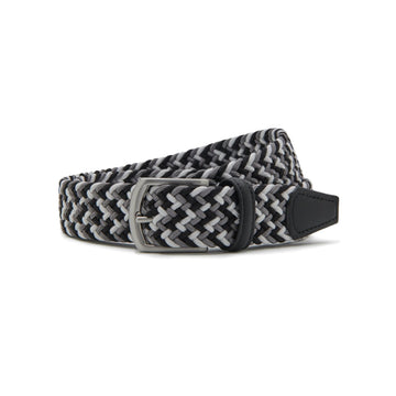 Anderson's Tubular Woven Stretch Riem Black White Grey – productfoto 1