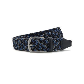 Anderson's Tubular Woven Stretch Riem Blue Grey Black – productfoto 1