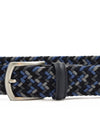 Anderson's Tubular Woven Stretch Riem Blue Grey Black – productfoto 2