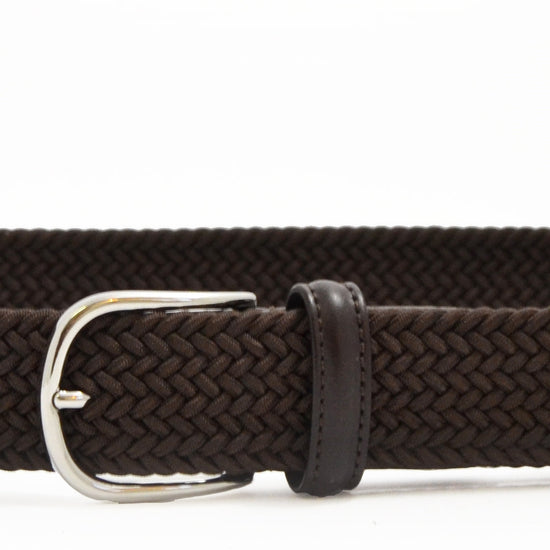 Anderson's Tubular Woven Stretch Riem Brown – productfoto 2