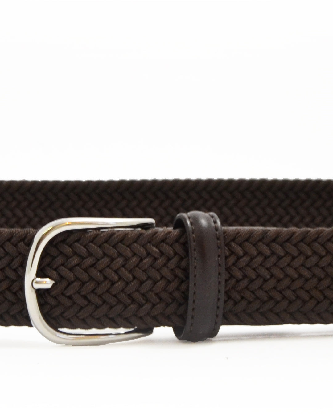 Anderson's Tubular Woven Stretch Riem Brown – productfoto 2
