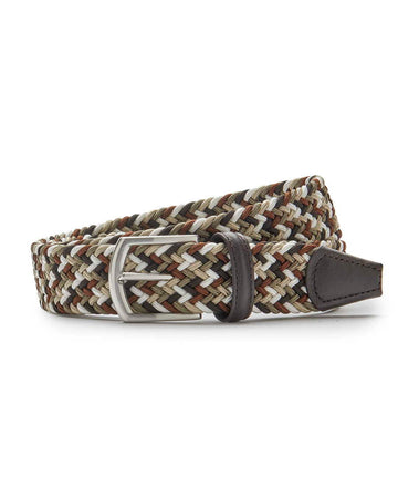 Anderson's Tubular Woven Stretch Riem Brown Beige – productfoto 1