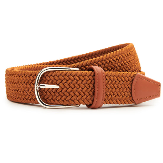 Anderson's Tubular Woven Stretch Riem Cognac – productfoto 1