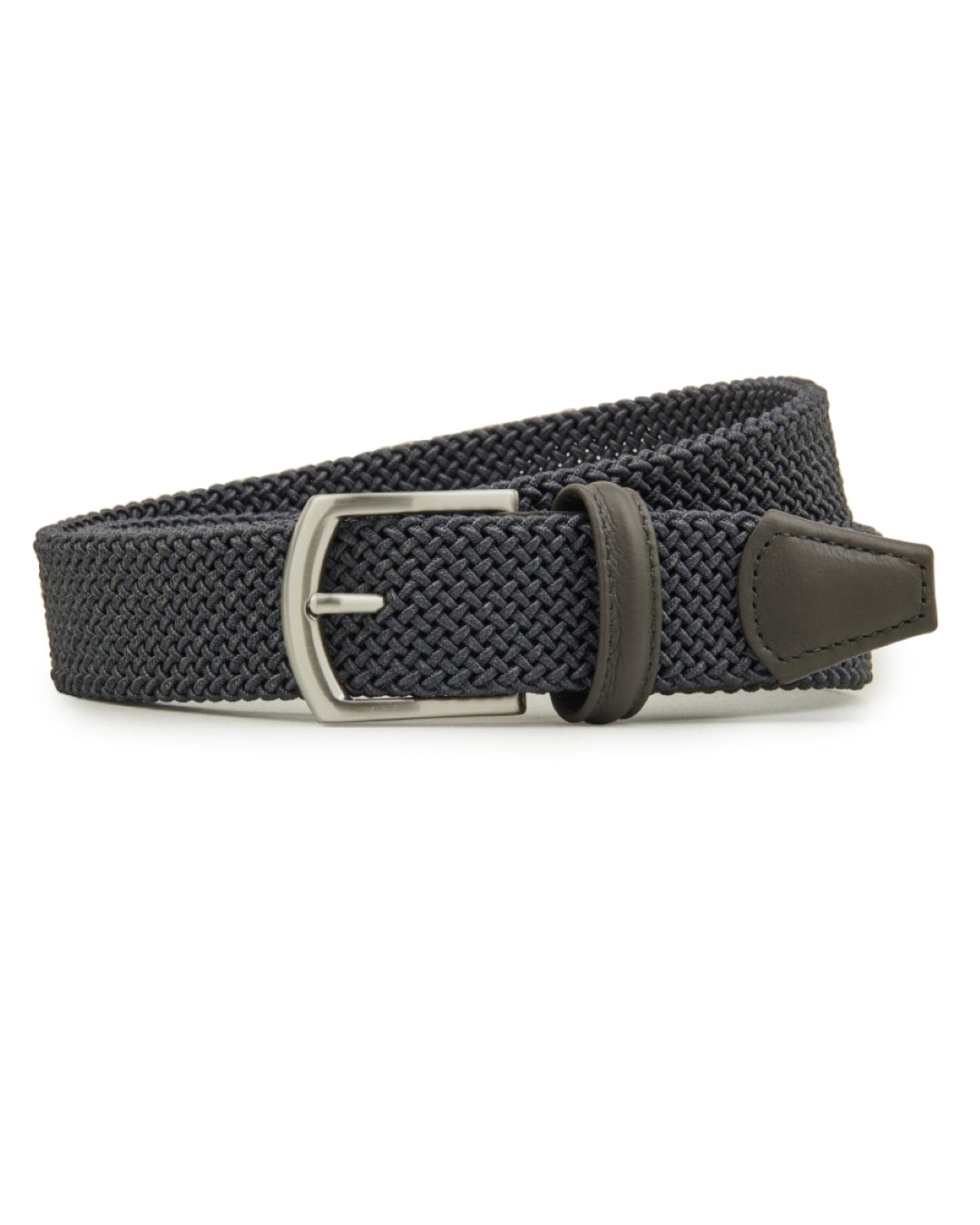 Anderson's Tubular Woven Stretch Riem Grey – productfoto 1