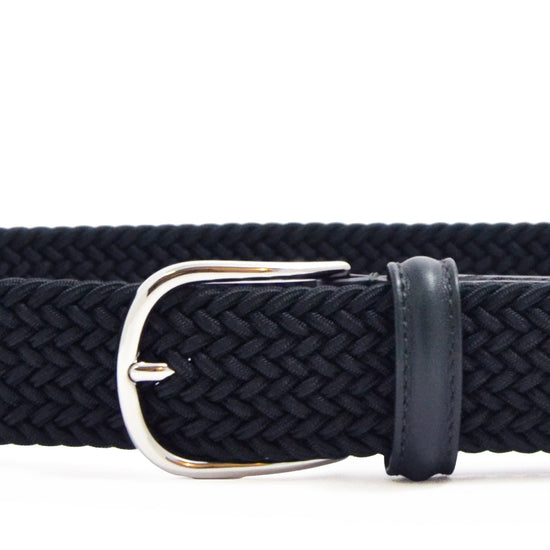 Anderson's Tubular Woven Stretch Riem Navy Blue – productfoto 2