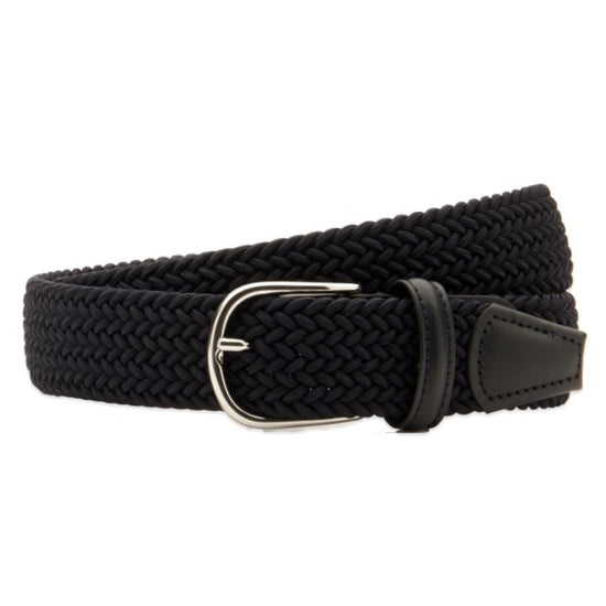 Anderson's Tubular Woven Stretch Riem Navy Blue – productfoto 3