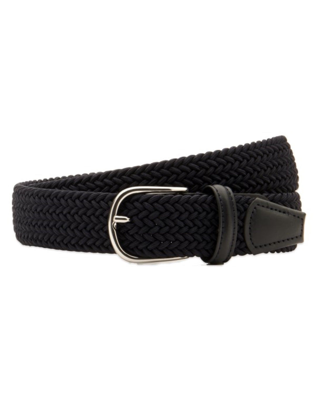 Anderson's Tubular Woven Stretch Riem Navy Blue – productfoto 3
