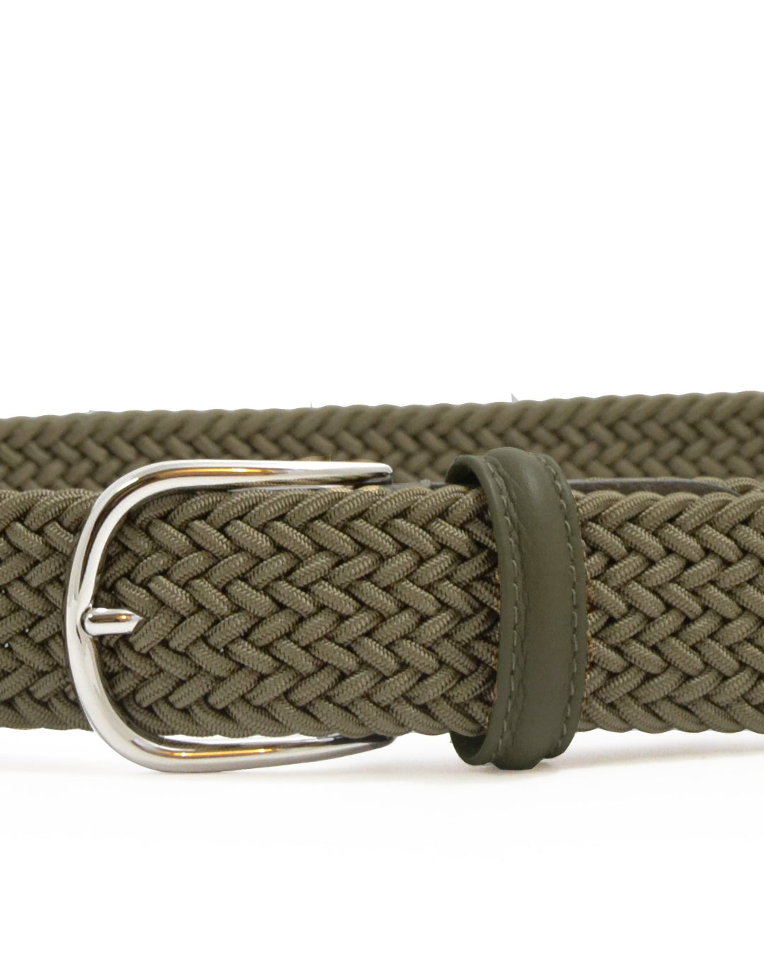Anderson's Tubular Woven Stretch Riem Taupe – productfoto 2