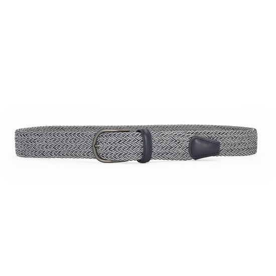 Anderson's Two-Tone Elastic Woven Riem White Blue – productfoto 1