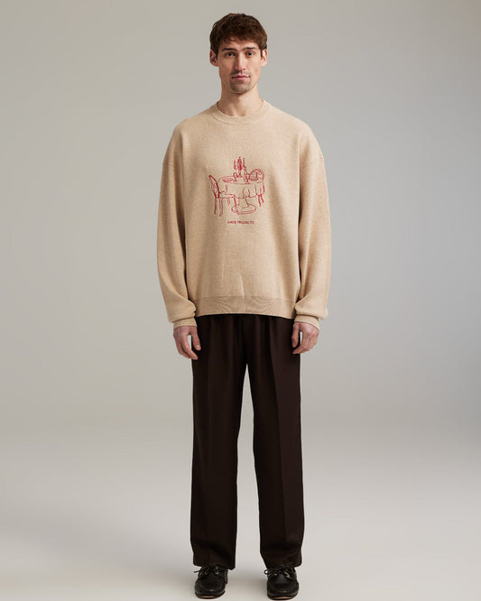 Ange Projects Bistro Knit Jumper Beige voorzijde