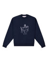 Ange Projects Bistro Knit Jumper Navy Blue bij Checkpoint Mol