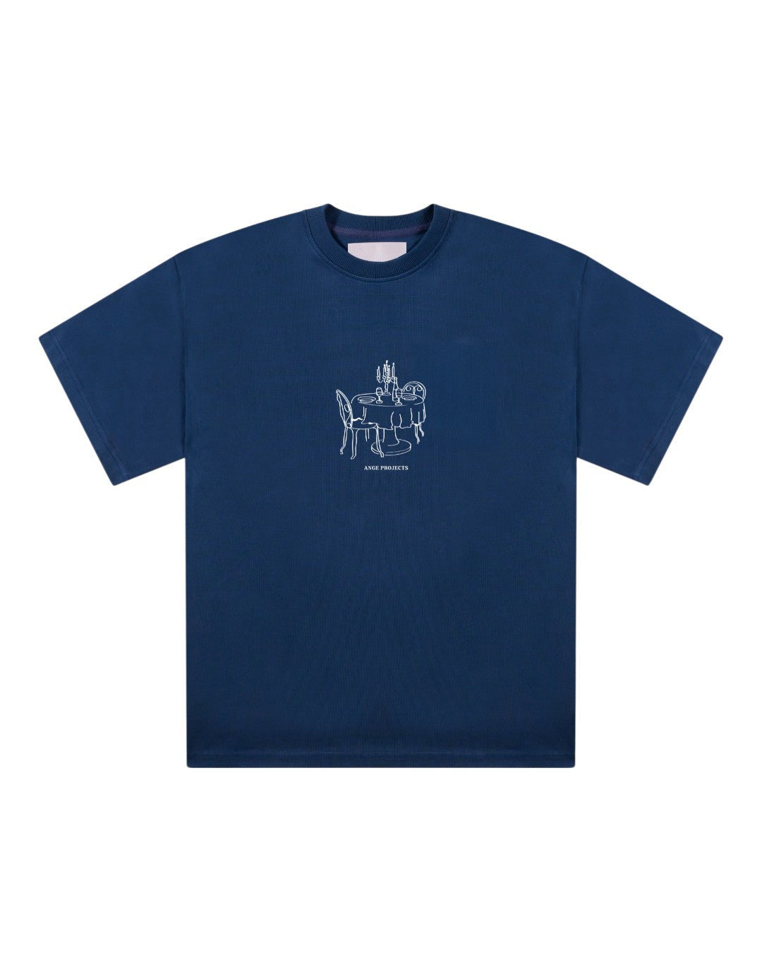 Ange Projects Bistro T-shirt Navy Blue bij Checkpoint Mol