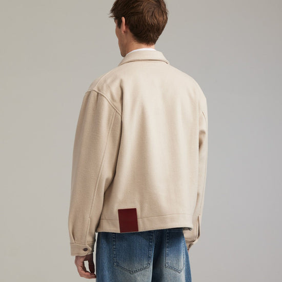 Ange Projects Boiled Wool Jacket Ecru productbeeld 2