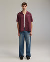 Ange Projects Enjoy More Bowling Shirt Tencel Bordeaux Red productbeeld 3