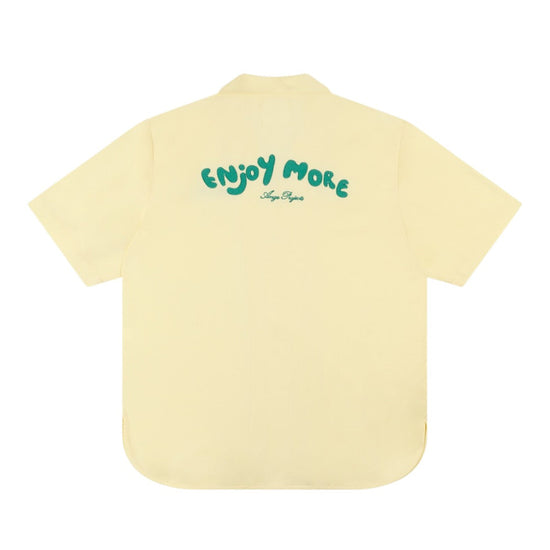 Ange Projects Enjoy More Bowling Shirt Tencel Butter Yellow bij Checkpoint Mol