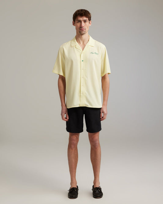 Ange Projects Enjoy More Bowling Shirt Tencel Butter Yellow productbeeld 3