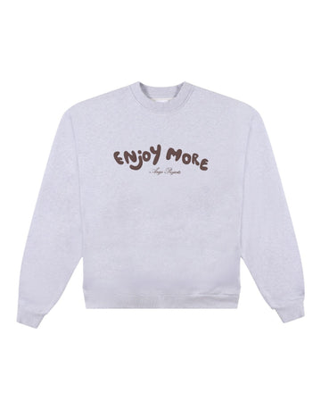 Ange Projects Enjoy More Crewneck Heather Grey bij Checkpoint Mol