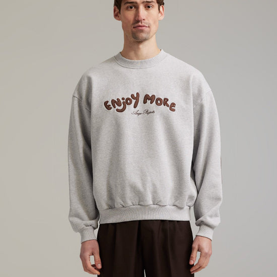 Ange Projects Enjoy More Crewneck Heather Grey productbeeld 2