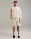 Ange Projects GOW Shield Adjustable Crewneck Oatmeal Melange productbeeld 2