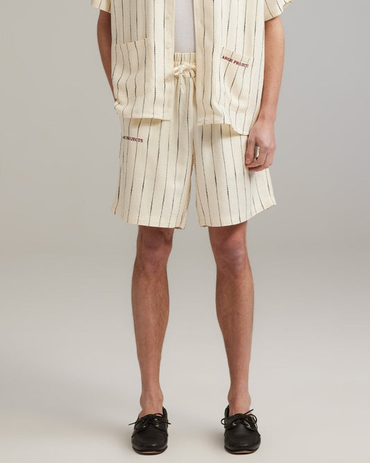 Ange Projects Linen Shorts Ecru productbeeld 2