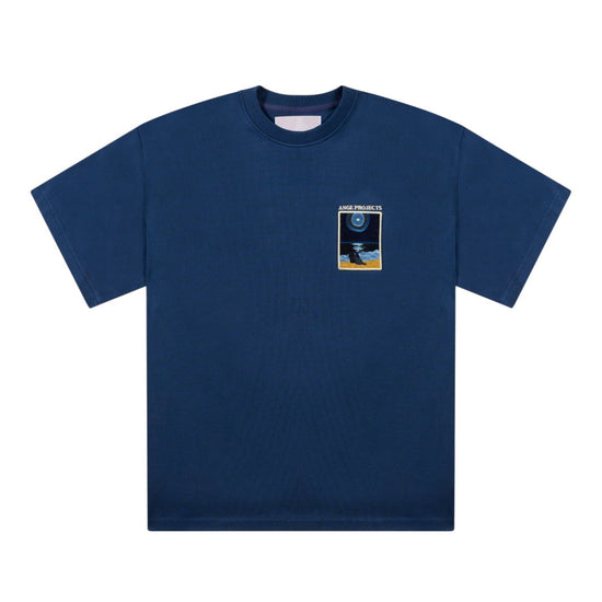 Ange Projects Night Beach Patch T-shirt Navy Blue bij Checkpoint Mol