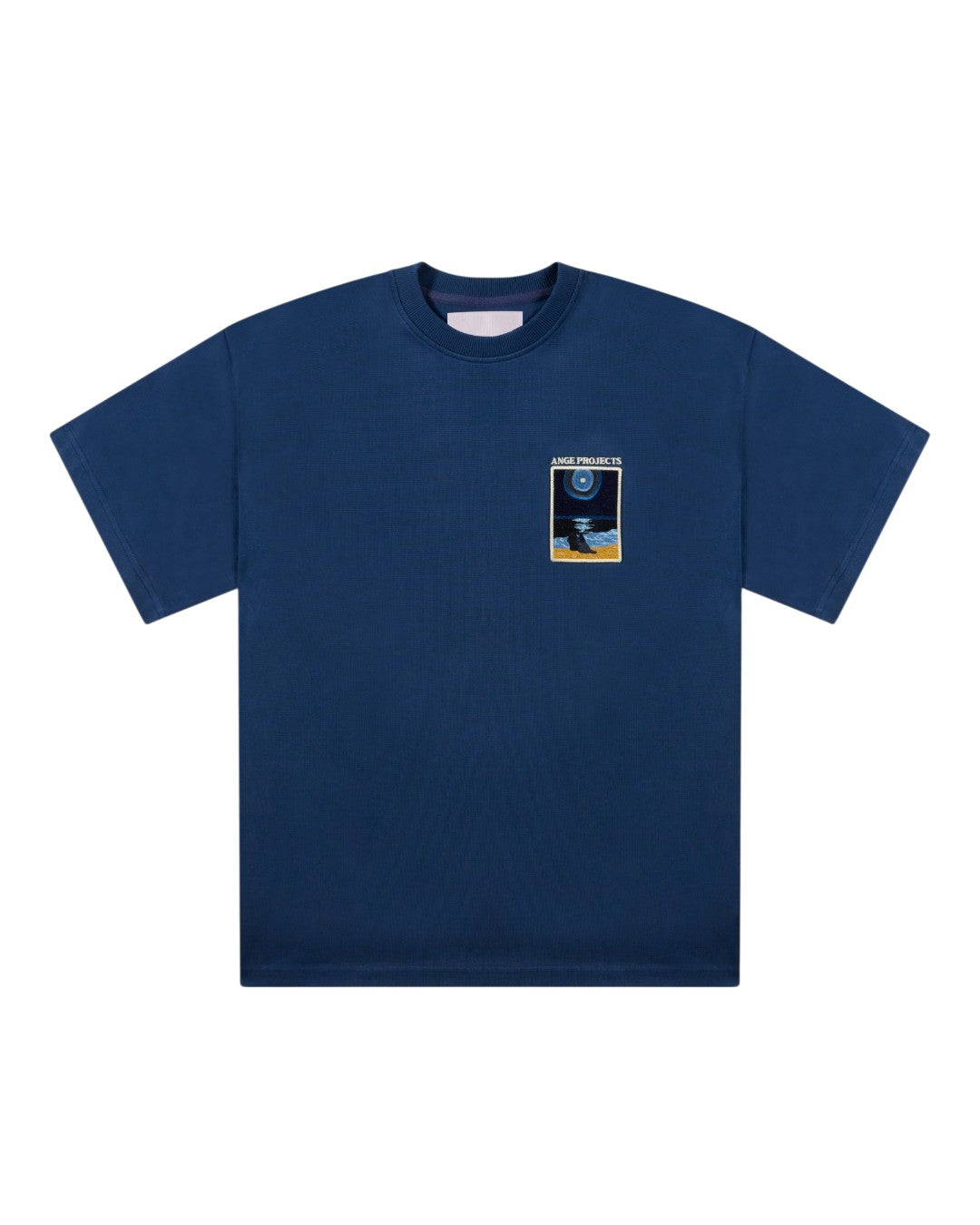 Ange Projects Night Beach Patch T-shirt Navy Blue bij Checkpoint Mol