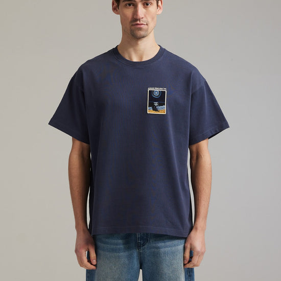 Ange Projects Night Beach Patch T-shirt Navy Blue productbeeld 2