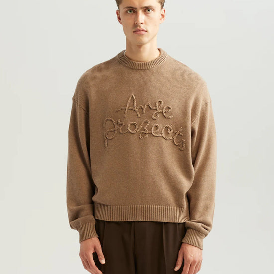 Ange Projects Rope Wool Blend Pullover Brown productbeeld 2