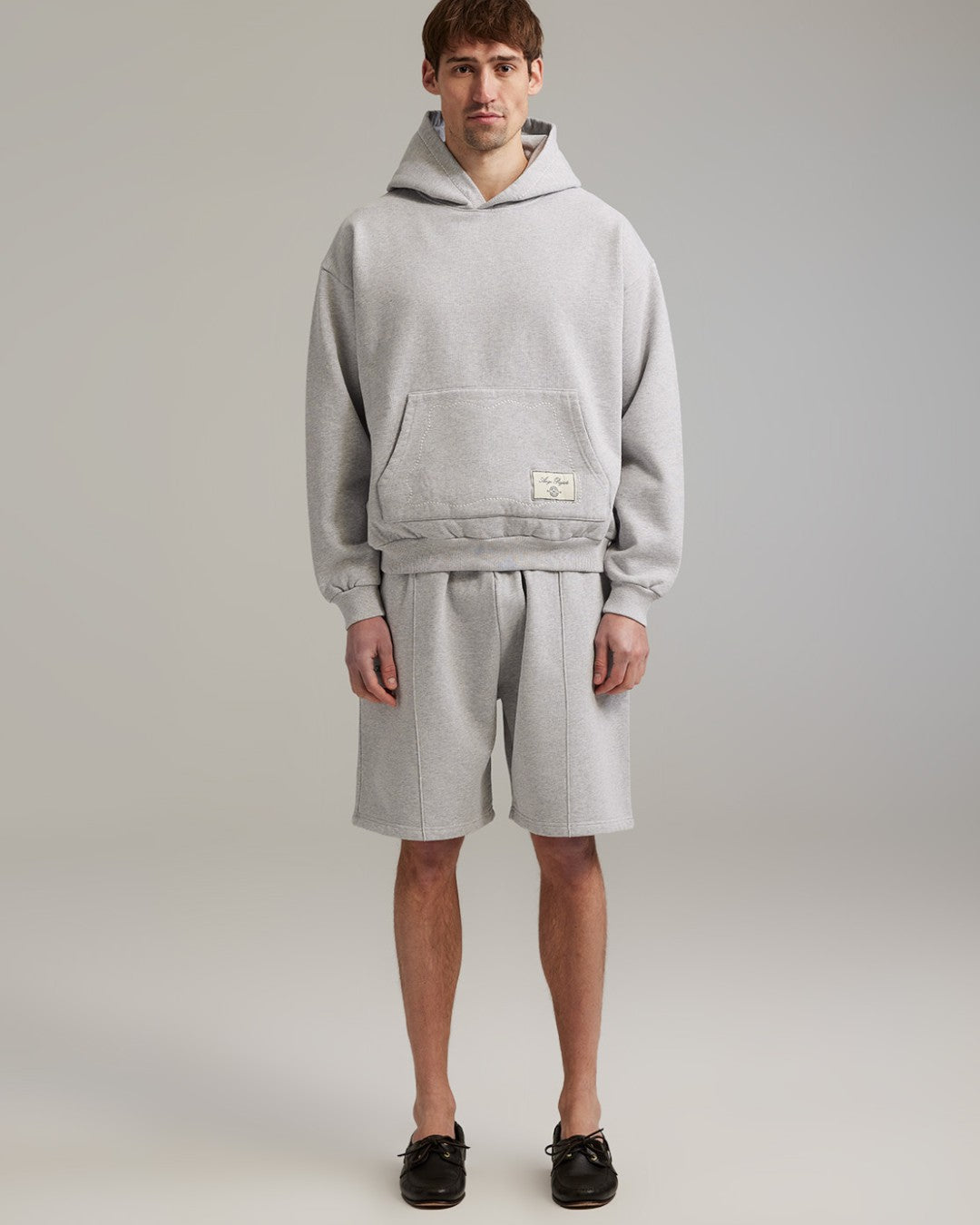Ange Projects Sweatshorts Heather Grey productbeeld 2