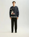 Ange Projects Winedrive Cotton Knit Pullover Navy productbeeld 4