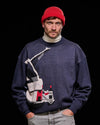 Ange Projects Winedrive Cotton Knit Pullover Navy bij Checkpoint Mol