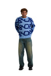 Arbor Antwerp blauwe alpaca knit met boxy oversized fit