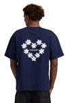 Arbor Antwerp Faded Flower T-Shirt Blue achterkant
