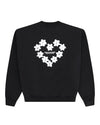 Arbor Antwerp Faded Flower Crewneck Black unisex sweater
