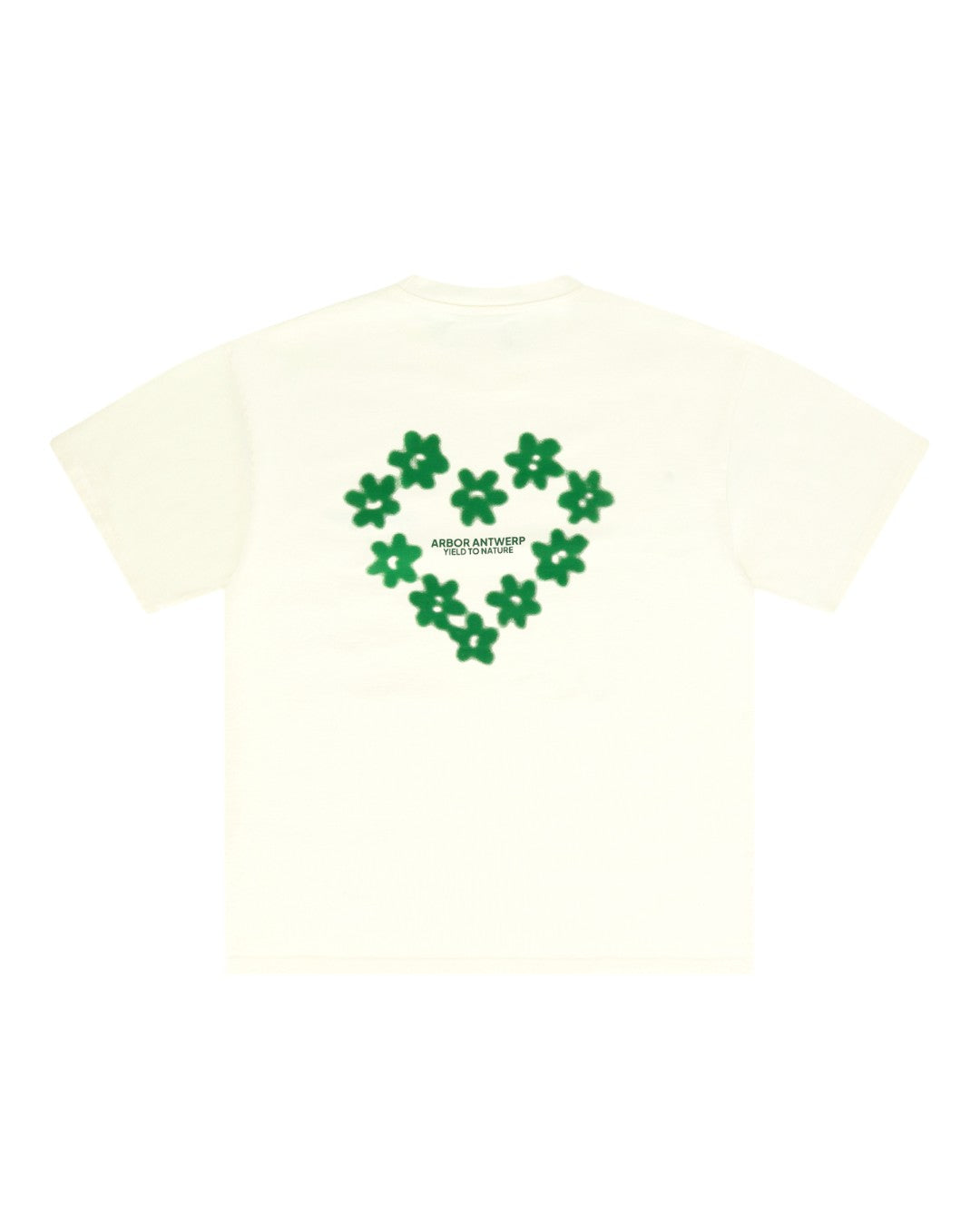 Arbor Antwerp Faded Flower T-Shirt Cream unisex