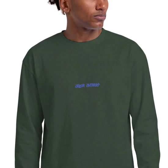 Arbor Antwerp groene longsleeve in boxy oversized fi