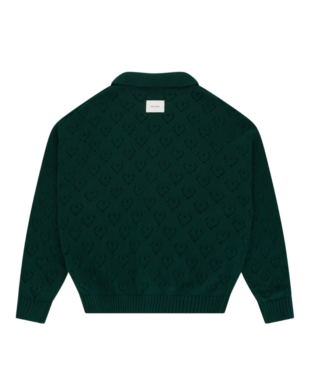 Arbor Antwerp Heart Zip Knit Green uit de AW26 Yield to Nature collectie