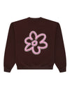 Arbor Antwerp Line Flower Crewneck Brown unisex sweater