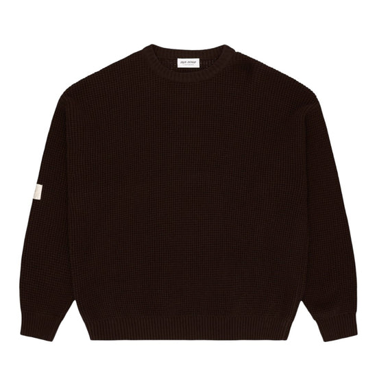 Arbor Antwerp Textured Wool Knit Brown unisex gebreide trui